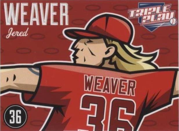 Jered Weaver #39 Baseball Cards 2012 Panini Triple Play