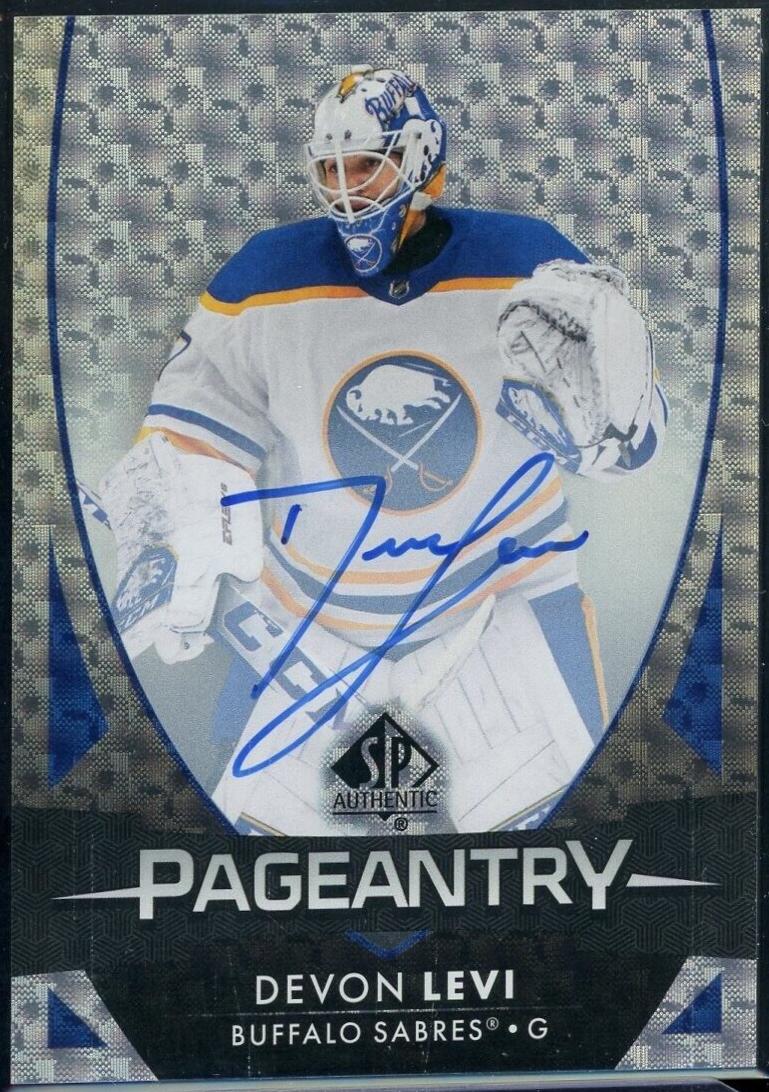 Devon Levi #P-71 Hockey Cards 2023 SP Authentic Pageantry Autograph