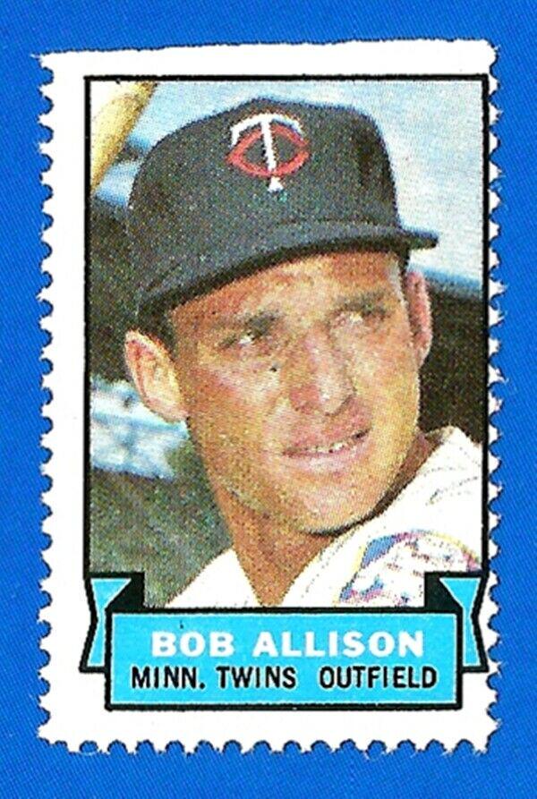 Bob Allison Baseball Cards 1969 Topps Stamps