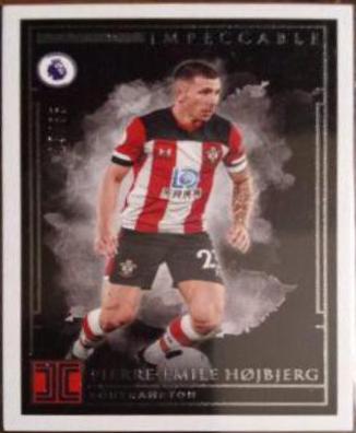 Pierre Emile Hojbjerg #77 Soccer Cards 2019 Panini Impeccable Premier League