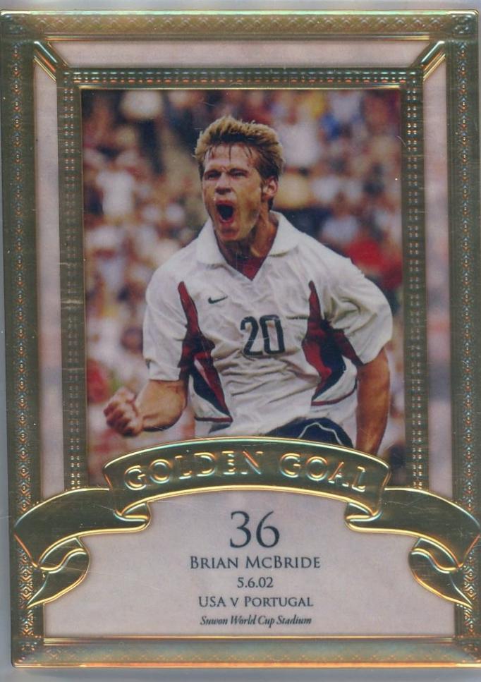 Brian McBride #GG33 2023 Futera Unique Golden Goals 23kt Soccer