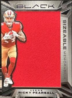 Ricky Pearsall #SR-RPL Football Cards 2024 Panini Black Sizeable Rookie Memorabilia