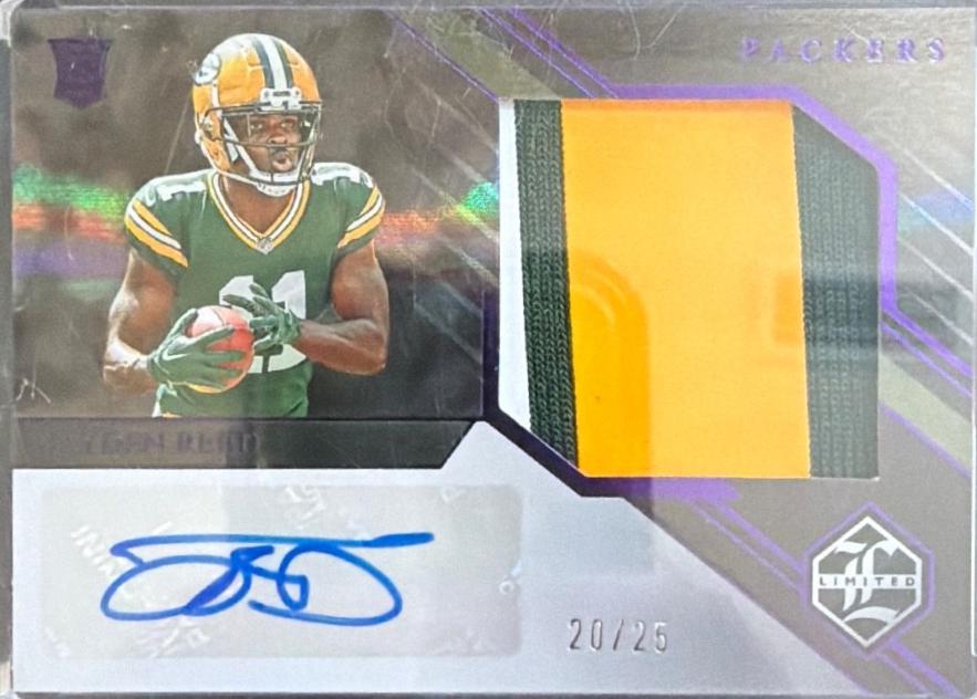Jayden Reed [Amethyst Spotlight Rookie Patch Autograph Jumbo] #160
