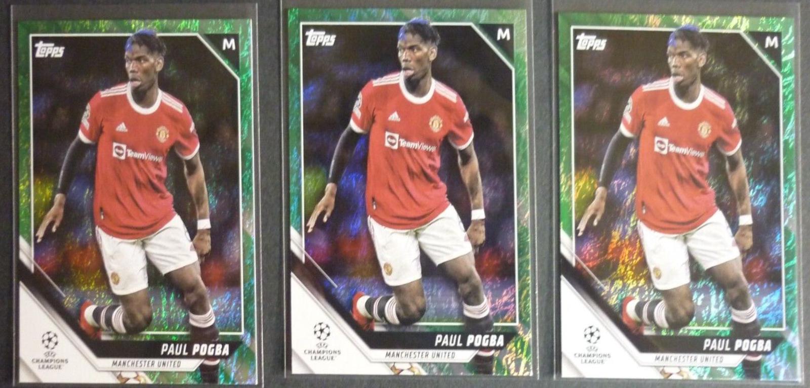 Paul Pogba #66 Soccer Cards 2021 Topps UEFA Champions League Jade