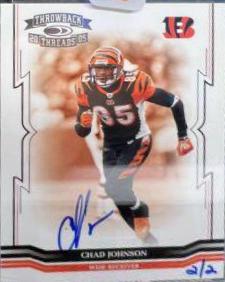 Chad Johnson #30 Football Cards 2005 Panini Donruss Throwback Threads