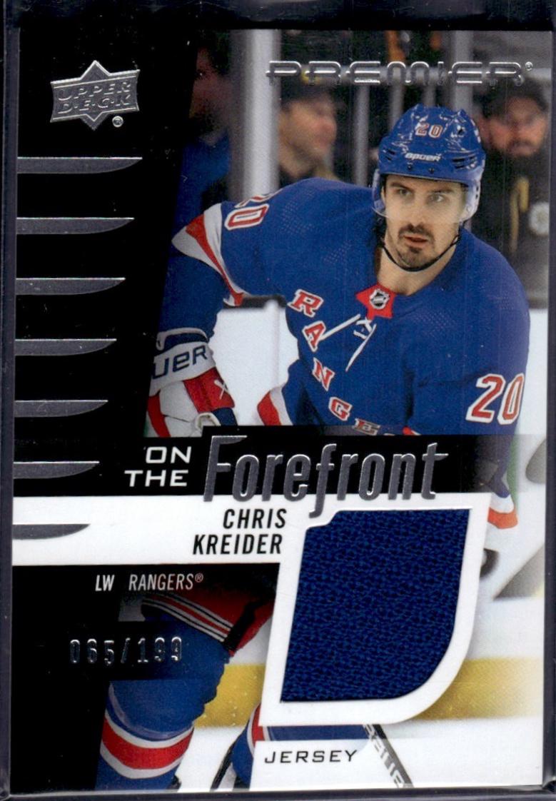 Chris Kreider #OF-CK Hockey Cards 2023 Upper Deck Premier On the Forefront Jersey