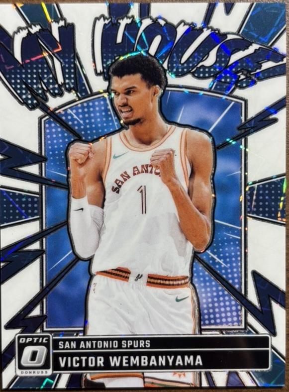 2024 Panini Donruss Optic My House Victor Wembanyama [White Velocity] #19 card
