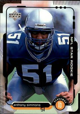 Anthony Simmons #13 Football Cards 1998 Upper Deck
