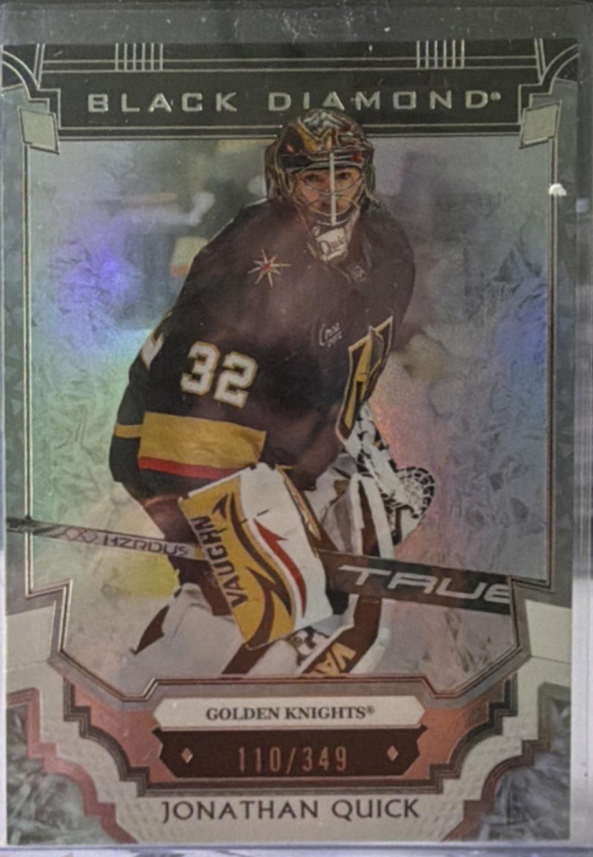 Jonathan Quick #BDB-JQ 2023 Upper Deck Black Diamond Pure Black Autograph Hockey