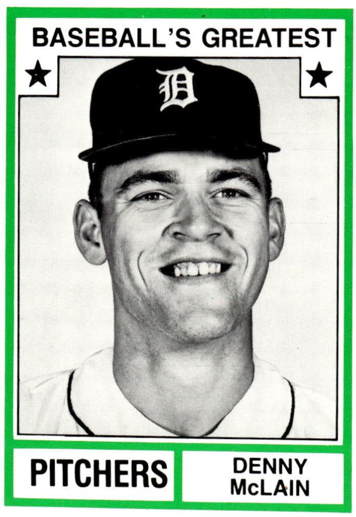 Denny McLain #24 Baseball Cards 1982 TCMA Greatest Pitchers