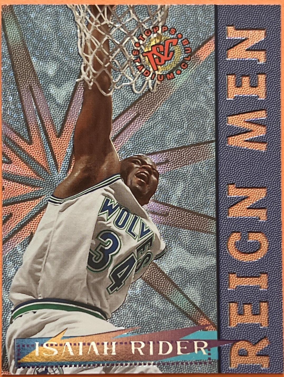 Isaiah Rider #RM5 Basketball Cards 1995 Stadium Club Reign Men
