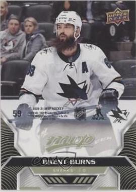 Brent Burns #59 Hockey Cards 2020 Upper Deck MVP Puzzle Back