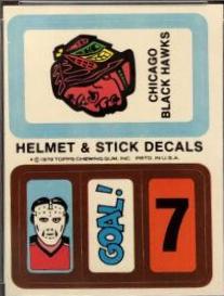 Chicago Blackhawks Hockey Cards 1979 Topps Team Insert Stickers