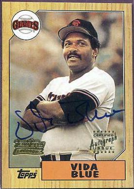 Vida Blue #TT33F Baseball Cards 2001 Topps Team Legends Autograph