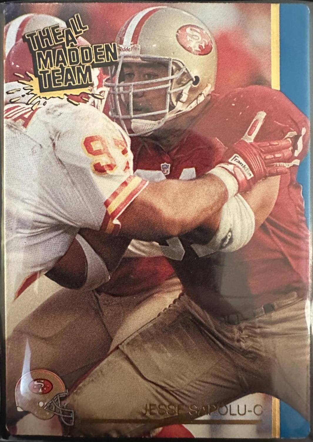 Jesse Sapolu #4 Football Cards 1992 Action Packed All Madden