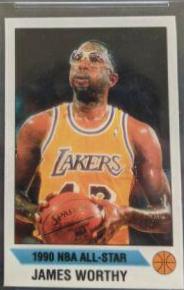 James Worthy #E Basketball Cards 1990 Panini Sticker
