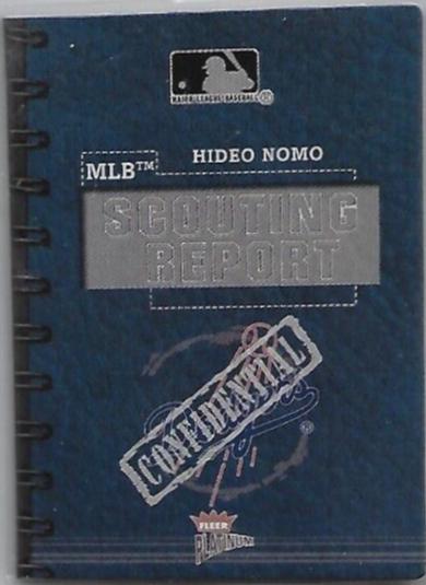 Hideo Nomo #28 Baseball Cards 2003 Fleer Platinum MLB Scouting Report