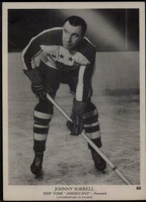 Johnny Sorrell #60 Hockey Cards 1939 O-Pee-Chee V301-1