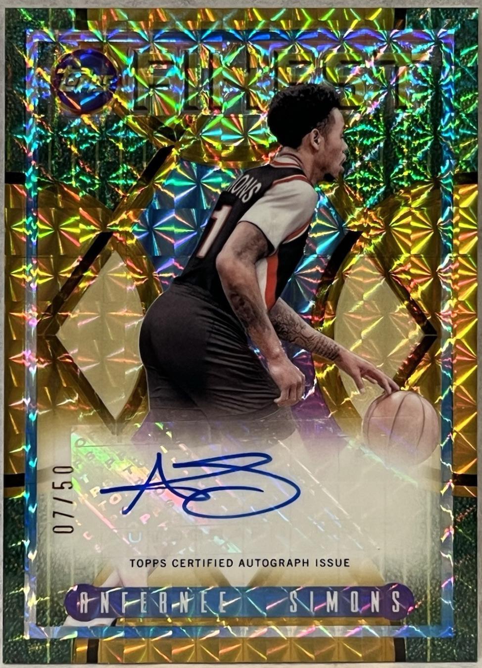 Anfernee Simons [Gold Geometric Refractor] #FLA-ASI