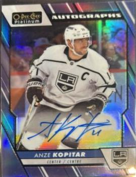 Anze Kopitar #BA-AK Hockey Cards 2023 O-Pee-Chee Platinum Blue Rainbow Autographs