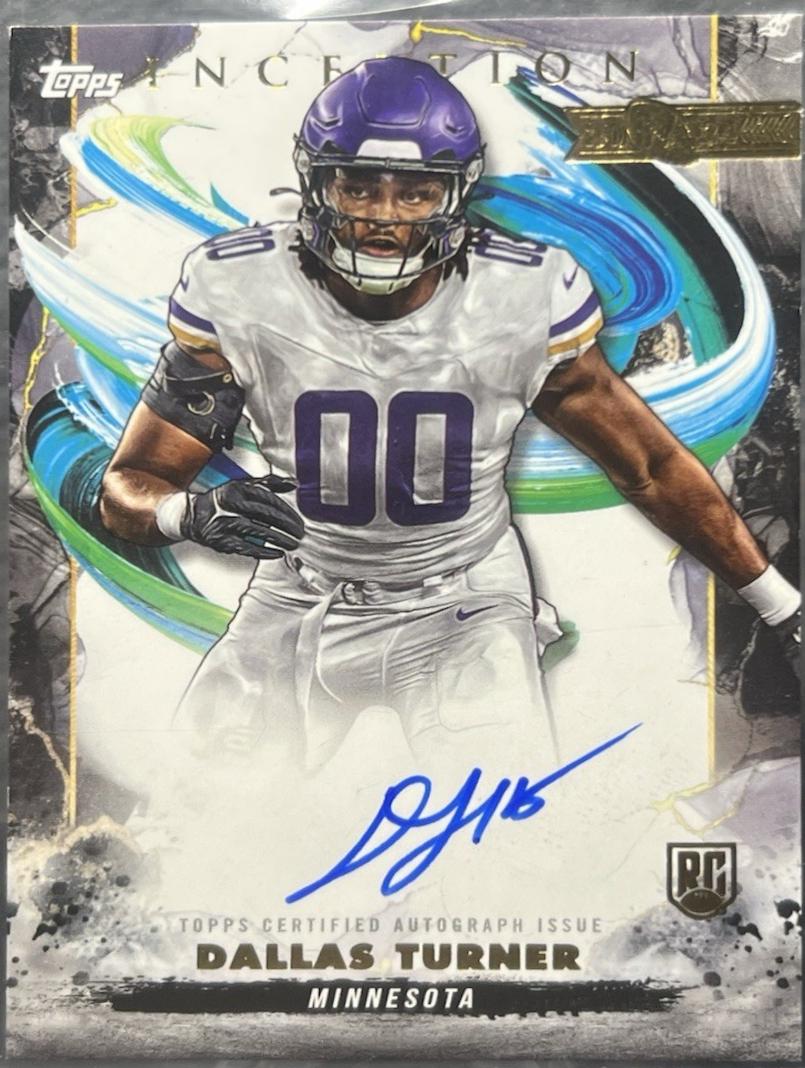 Dallas Turner #RA-DT Football Cards 2024 Topps Inception Rookie Autograph