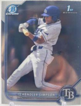 Chandler Simpson #BDC-26 Baseball Cards 2022 Bowman Draft Chrome