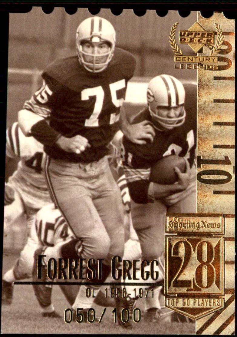 Forrest Gregg #28 Football Cards 1999 Upper Deck Century Legends