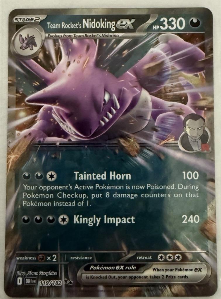 Team Rocket's Nidoking ex #119 Pokemon Destined Rivals