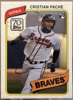 Cristian Pache #70YTC-30 Baseball Cards 2021 Topps Chrome 70 Years of Baseball