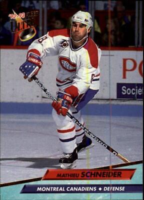 Mathieu Schneider #110 Hockey Cards 1992 Ultra