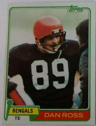 Dan Ross #192 Football Cards 1981 Topps