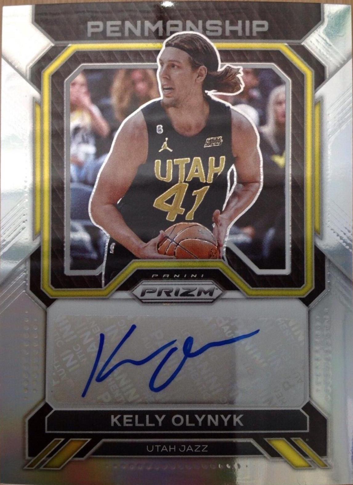 Kelly Olynyk #PNM-KOL Basketball Cards 2022 Panini Prizm Penmanship Autographs