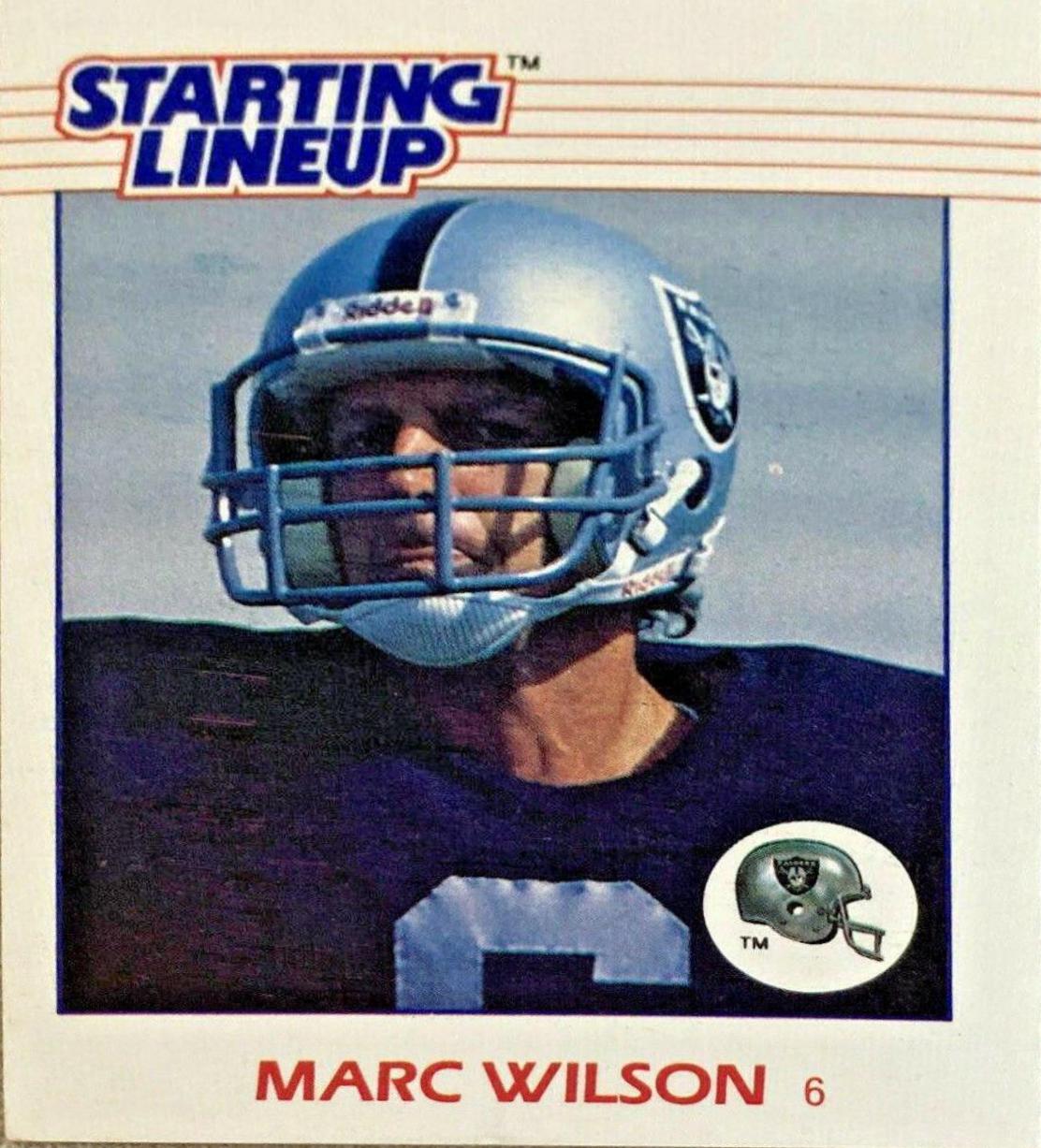 Marc Wilson Football Cards 1988 Kenner Starting Lineup