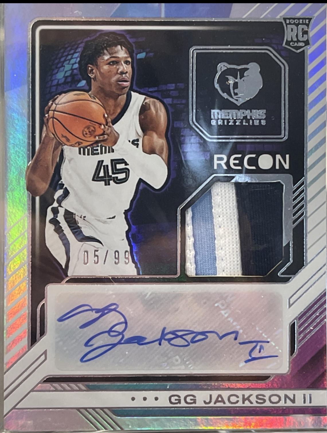 GG Jackson II #NPA-GGJ Basketball Cards 2023 Panini Recon Novice Patch Autograph