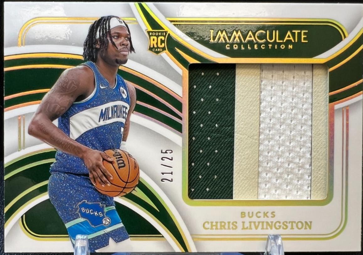 Chris Livingston #40 Basketball Cards 2023 Panini Immaculate Massive Memorabilia