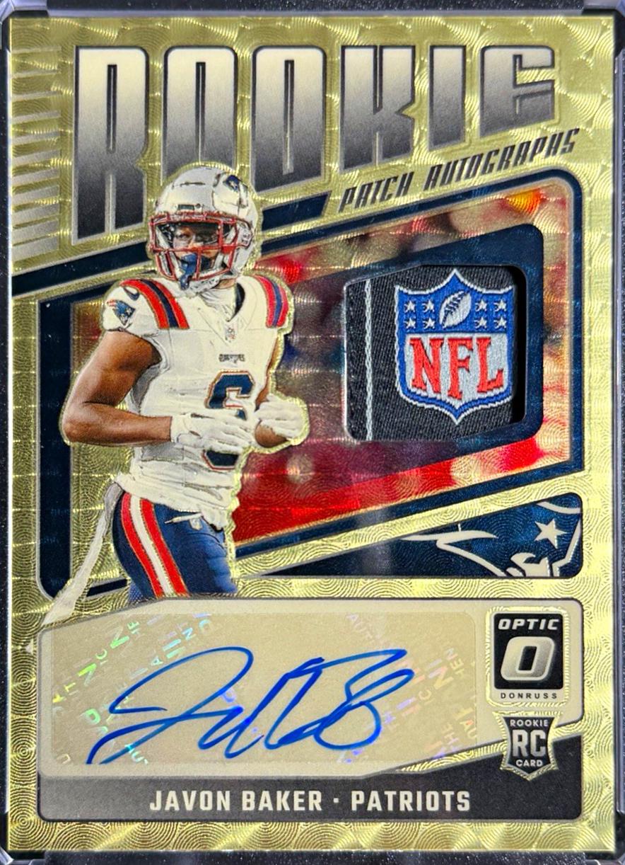 Javon Baker #RPA-JBR 2024 Donruss Optic Football Rookie Patch Autographs