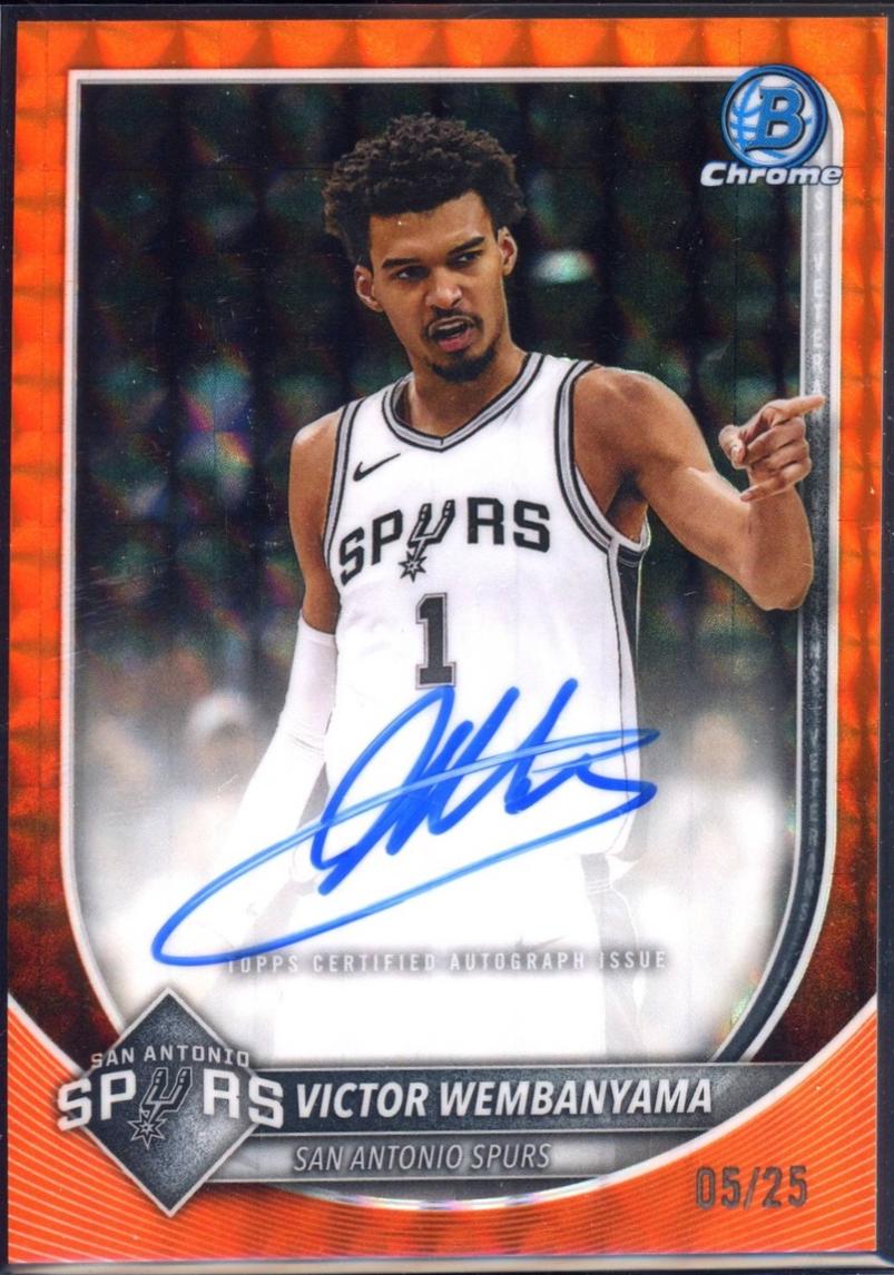 Victor Wembanyama [Orange Geometric] #BCA-VW Prices | 2025 Bowman