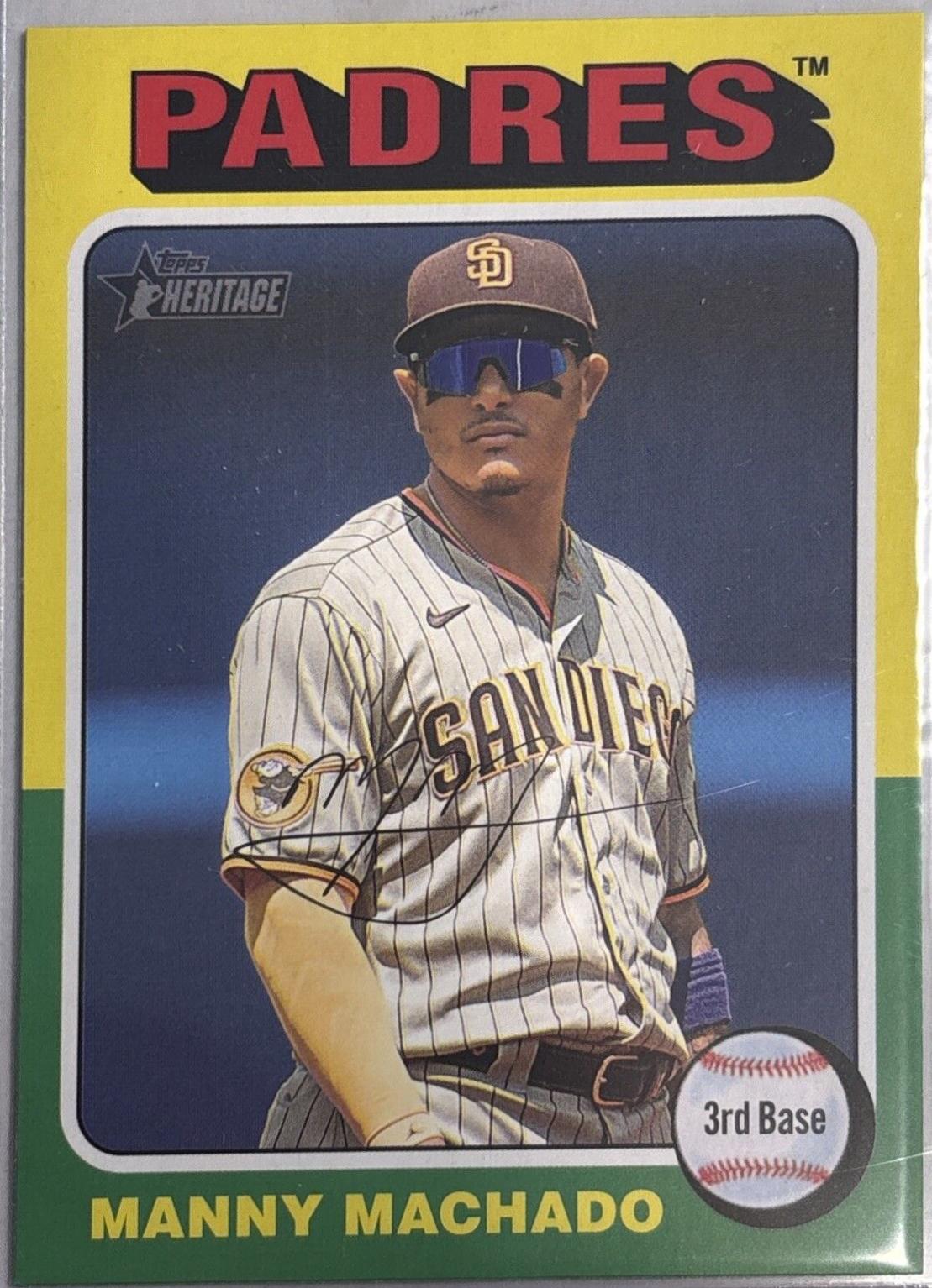 Manny Machado #175 Baseball Cards 2024 Topps Heritage Color Swap