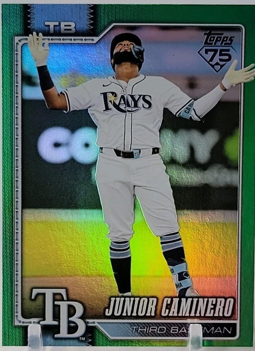 2026 Topps Junior Caminero [Green Diamante] #328 card
