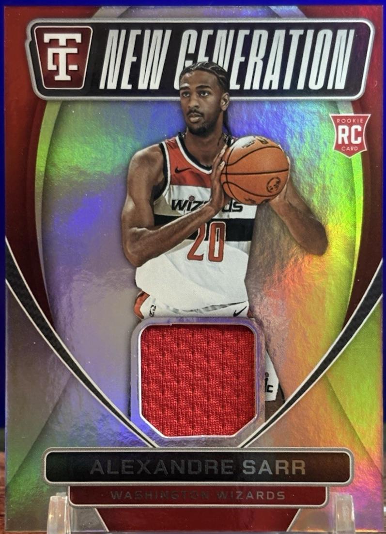 Alexandre Sarr #NGJ-ALX Basketball Cards 2024 Panini Totally Certified New Generation Jersey