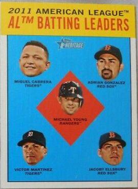 AL Batting Leaders #2 Baseball Cards 2012 Topps Heritage