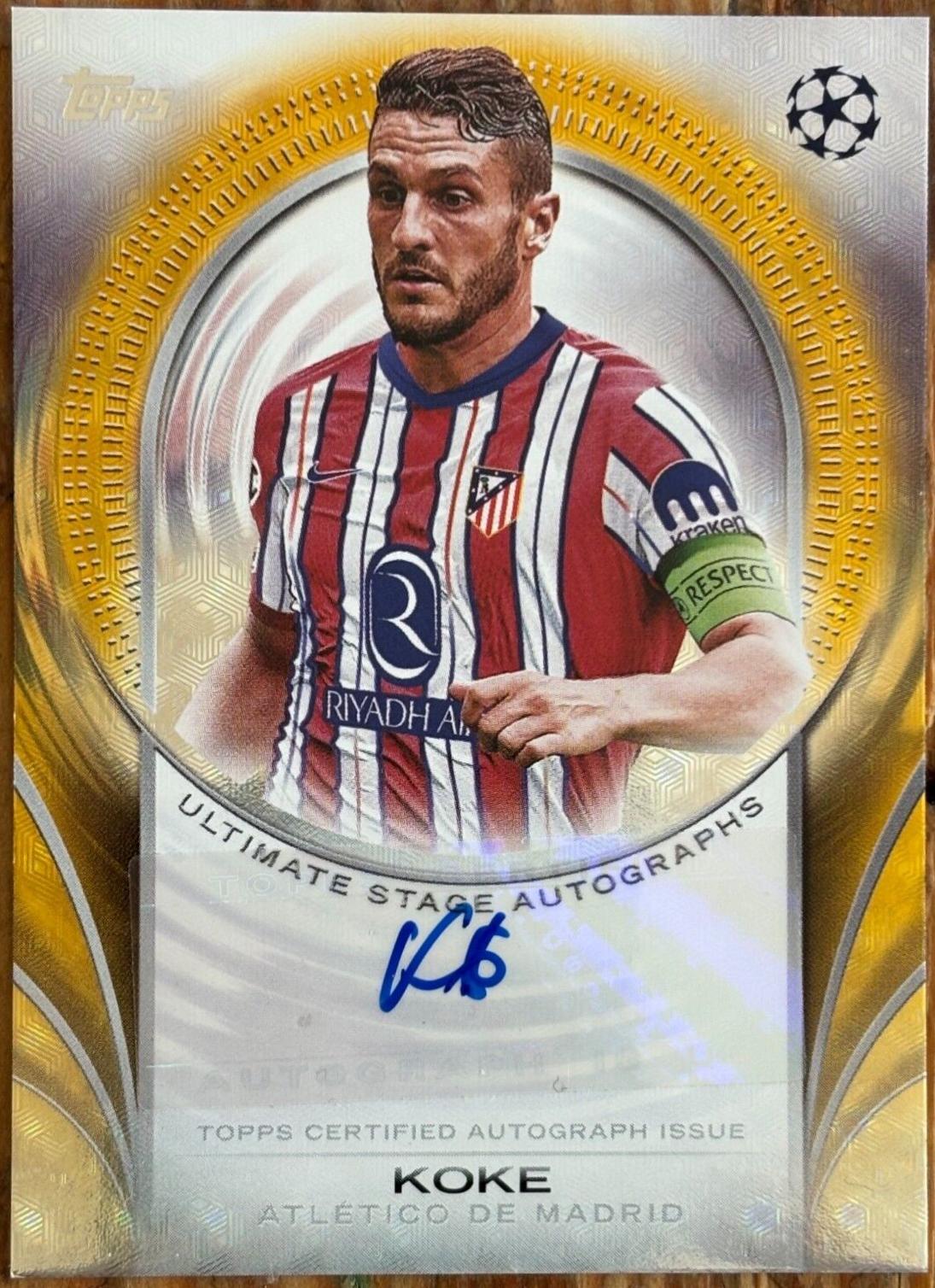 Koke #USA-K Soccer Cards 2024 Topps UEFA Ultimate Stage Autograph