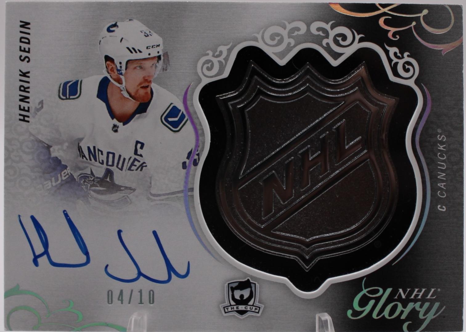 Henrik Sedin #G-HS 2018 Upper Deck The Cup NHL Glory Autographs