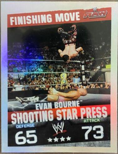 Evan Bourne Wrestling Cards 2009 Topps WWE Slam Attax