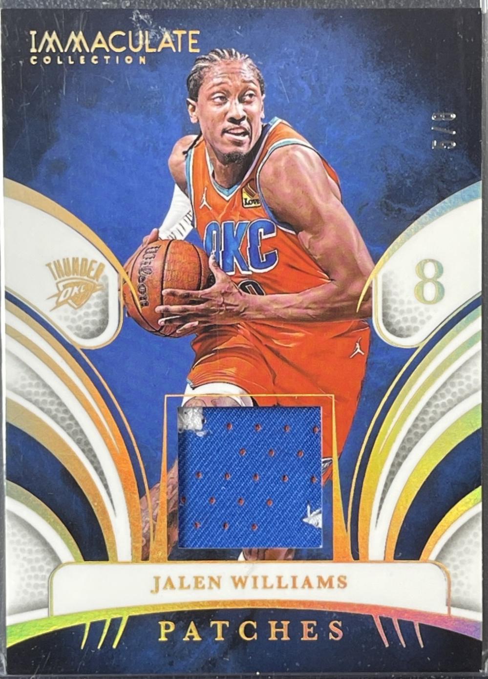 Jalen Williams #15 2024 Panini Immaculate Jersey Number Patch Basketball