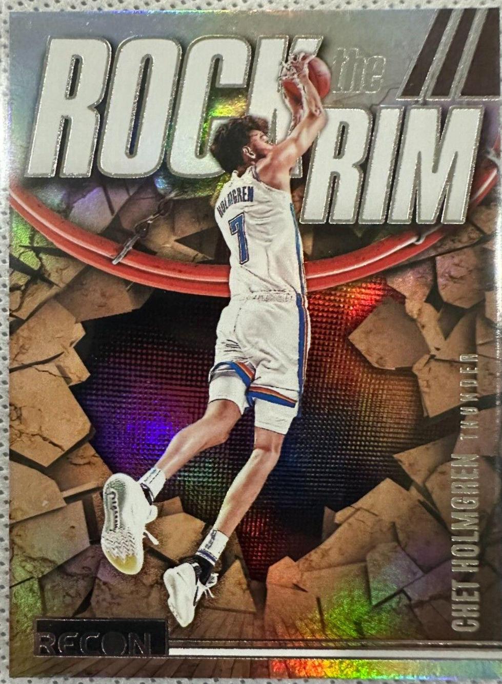 Chet Holmgren #9 Basketball Cards 2023 Panini Recon Rock the Rim
