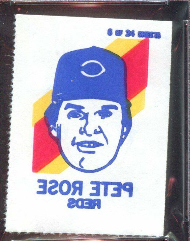 Pete Rose Baseball Cards 1986 Topps Tattoos Perforated