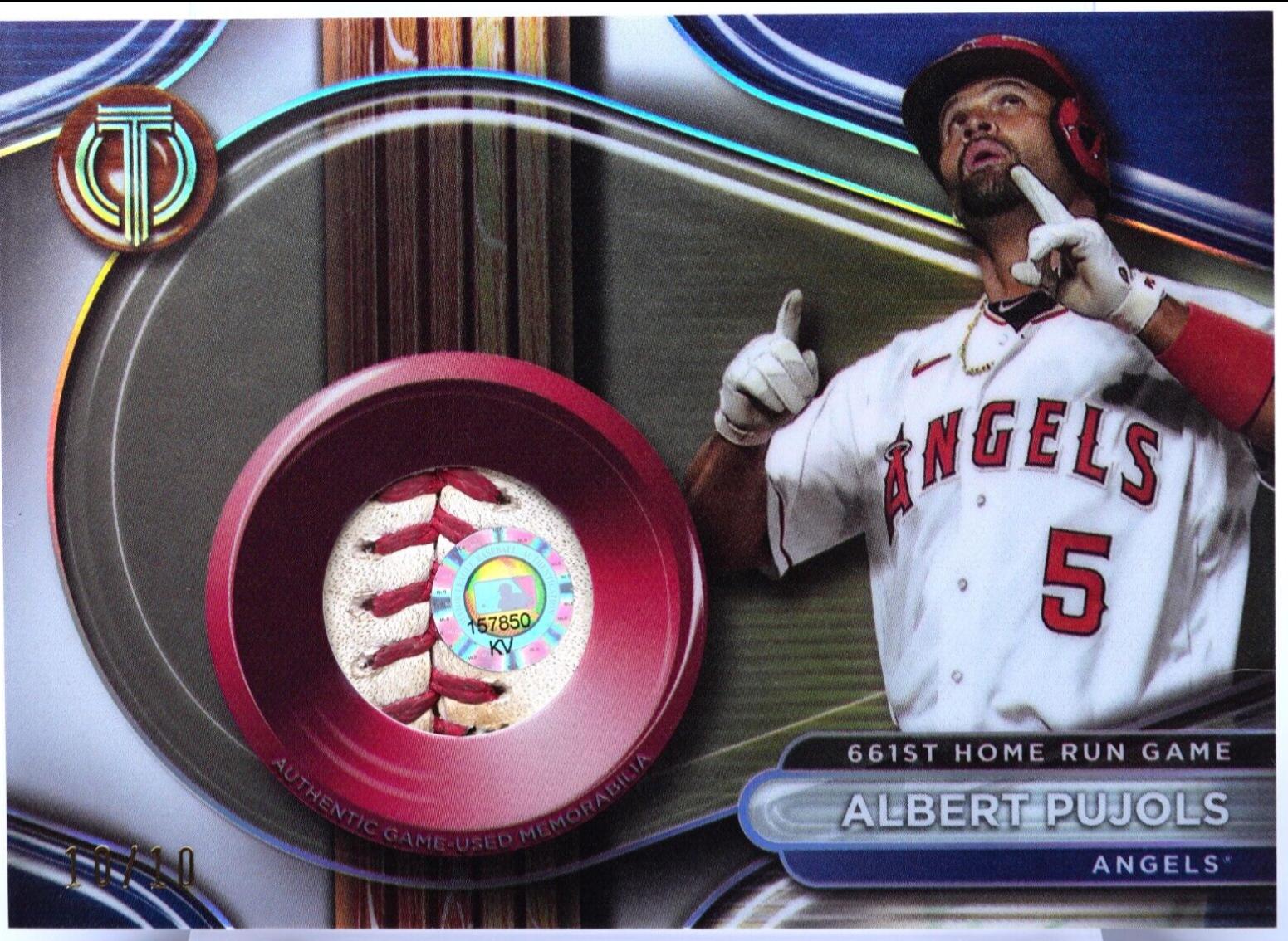 Albert Pujols #MR-AP Baseball Cards 2024 Topps Tribute Milestone Relic