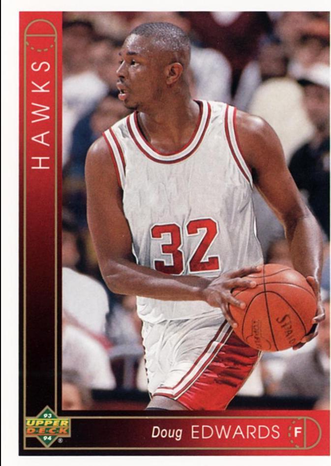 Doug Edwards #158 Basketball Cards 1993 Upper Deck