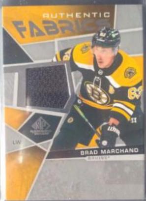 Brad Marchand #AF-BM Hockey Cards 2021 SP Game Used Authentic Fabrics